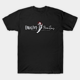 Unalive Promotions Author Services NEW White Logo T-Shirt